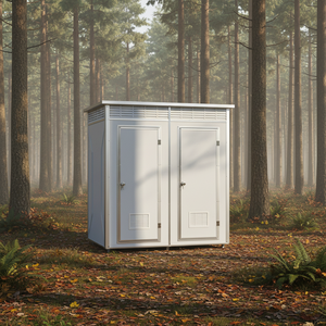 Toilettes mobiles de haute qualité pour deux personnes avec station de lavage des mains pour événements en plein air - Product Image 3