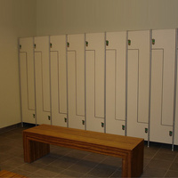 Serrure à clé intelligente Casier d'armoire en acier de haute sécurité Casier de gymnastique à 5 chiffons verticaux pour la livraison de colis Matériau HPL