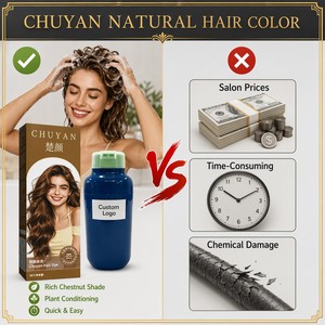 Shampoo nourrissant aux herbes pour la conservation de la couleur, à base de plantes naturelles, sans sulfate, pour cheveux teints, OEM, étiquette privée - Product Image 3