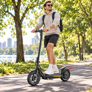 Trottinette électrique 36V 15Ah 500W avec pneus pneumatiques de 12 pouces, vitesse de 22 mph, autonomie de 25 miles, trottinette électrique pour adultes jusqu'à 265 lbs - Product Image 2