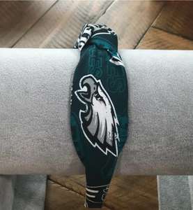 اكسسوارات شعر رؤساء المدينة من كانساس للسيدات طوق شعر معقود بطباعة عصرية صليب ساتان شيفون غسول للوجه عصابة رأس - Product Image 3