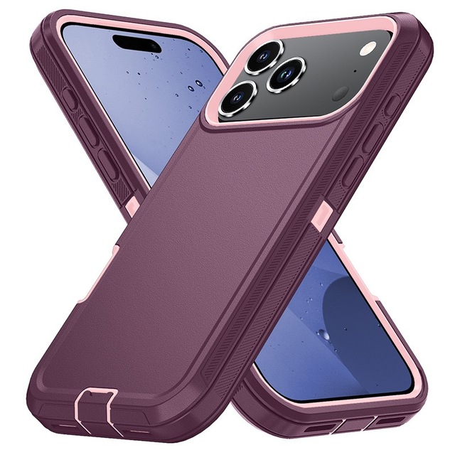 Heavy Duty Shockproof Rugged Defender Case Magnetic Wireless Charging Phone Cover for iPhone 17 Pro Max
