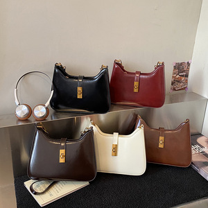 <span class=keywords><strong>Sac</strong></span> bandoulière/épaule/axillaire en PU couleur unie, nouveau style 2026, design tendance et original pour femme, à sangle unique - Product Image 1