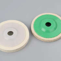 Roue de polissage en feutre de laine écologique durable de 4 pouces pour le polissage fin de l'acier inoxydable, du métal et du verre