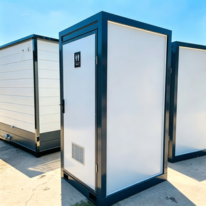 低価格プレハブ式ポータブルトイレキャビン、タイニーハウストイレ、キャンプ用シャワーシート、スクワットトイレ、モバイルバスルーム - Product Image 6