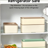 Boîte à bento micro-ondable Topwin, à un étage, en acier inoxydable, étanche, compartimentée, chauffable, boîte à lunch portable pour étudiants et enfants
