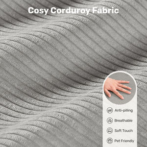 Canapé convertible confortable en velours, sans assemblage, avec oreillers mobiles, éponge haute densité, accoudoirs larges, canapé-lit pour appartement et centre commercial - Product Image 2