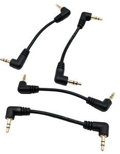 10cm 90 Grad rechtwinklig 2-polig 3-polig 3,5mm Aux Audio Flach kabel Stecker zu Stecker für Telefon Auto Aux Lautsprecher - Product Image 2
