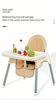 Chaise haute pour bébé 3 en 1 / Chaises hautes convertibles réglables pour bébés et tout-petits / Chaises pour bébés compactes, légères et portables