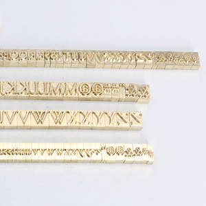 Copper Brass Stamping Flexible Letters Numbers Alphabets Symbols Characters CNC Engraving Molds <strong>for</strong> Hot Foil Stamping <strong>Mach</strong> - Product Image 2