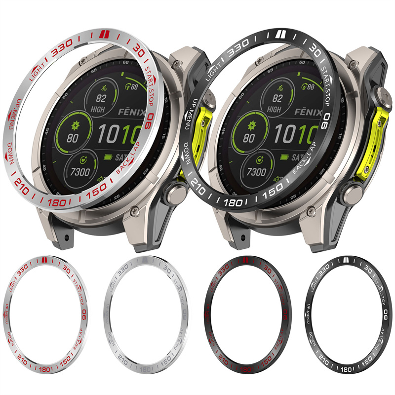 Stainless Steel Bezel for Garmin Fenix Racing Style
