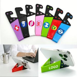 Custom Logo Printing Portable V-Shape Phone <b>Stand</b> Waterproof Folding Mobile Phone Holder for Desk <b>Tablet</b> - Product Image 2