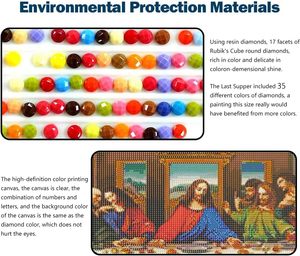 Kits de peinture au diamant 5D DIY au Royaume-Uni, peintures brodées sur tissu peintes à la main pour la décoration murale de la maison, broderie au diamant 5D - Product Image 4