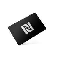 Carte de visite NFC en plastique à bord noir, prix d'usine, vente en gros