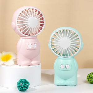Astronaut Style Desktop Mini Fan 6.9 In Usb <b>Rechargeable</b> Portable Dormitory Student Fan With <b>Night</b> <b>Light</b> Silent Operation - Product Image 2