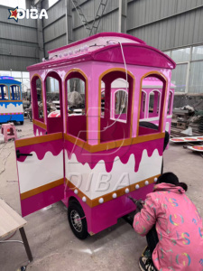 เครื่องเล่นไอน้ำไฟฟ้าขนาดเล็ก24ที่นั่งสำหรับสวนสนุก<span class=keywords><strong>2025</strong></span>ดีไซน์ใหม่ - Product Image 6