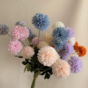Fleurs artificielles de chrysanthème à 4 têtes Jinxi pour décorations de mariage, marqueurs d'allée, arrangements au sol, ornements pour la maison - Product Image 2
