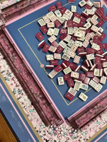 Table de Mahjong Américain Personnalisée en Acrylique Prête à l'Expédition, avec Tapis – Divertissement pour Adultes