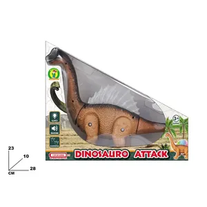 Juguete Electrónico de Dinosaurio Atacante con Luces y Sonidos para Niños de 3+ Años, 28 cm de Largo, Funciona con Pilas, Modelo Caminante - Product Image 1