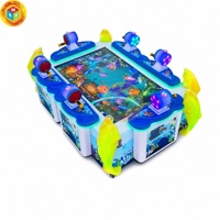 Machine de jeu d'arcade de pêche pour 6 joueurs, à monnayeur, thème océan, multijoueur, pour parc d'attractions
