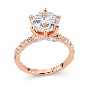 Anello di fidanzamento scintillante a sei punte per donna, elegante gioiello da dito per proposta di matrimonio - Product Image 1