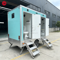 Cogsun Toilettes mobiles 2 postes avec douche pour extérieur