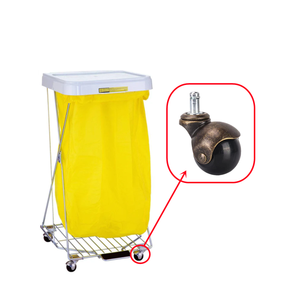 Grip Anel Stem <span class=keywords><strong>Swivel</strong></span> PU/PP/NYLON Rodízios para móveis Aplicações 2 2.5 3 polegada Cadeira de Escritório Castor Não marcação - Product Image 3