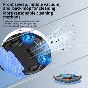 Aspirateur robot 3 en 1 avec recharge automatique, conception facile à utiliser, autonomie de 100 minutes, filtre HEPA pour sols durs et poils d'animaux - Product Image 2