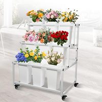 Étagère à fleurs personnalisée en couleur et en taille Apache Factory, seau à fleurs, présentoir multi-niveaux, support d'exposition de fleurs pour fleuriste