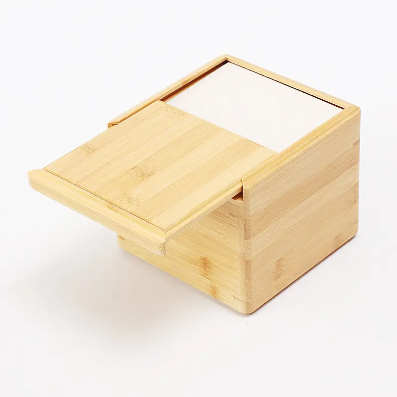 Boîte de rangement en bois personnalisée emballage de tasse à thé fait main boîte cadeau théière boîte en bambou