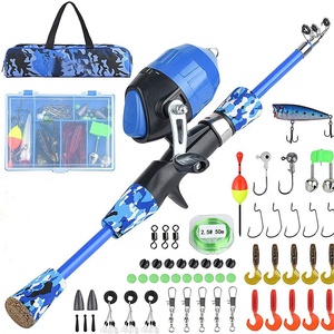 <span class=keywords><strong>Kit</strong></span> de canne à pêche pour enfants mignons et ensemble de petites cannes à pêche combo moulinet canne à pêche télescopique - Product Image 1
