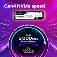 PCIe 4 0x4 NVMe M 2 SSD GB 1 من 2 من 2 x 5300MBs قراءة الكتابة للعمل