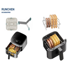 Xách tay nhỏ gọn 4.5qt Bạc Biểu tượng tùy chỉnh màn hình cảm ứng thép không gỉ hot Nồi chiên không khí lò lót - Product Image 5
