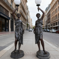 Esculturas de Bronce Personalizadas de Alta Calidad para Interiores, Modelos Modernos Fundidos a Tamaño Real, Pintados, con Luces, Logotipo Impreso, Regalo
