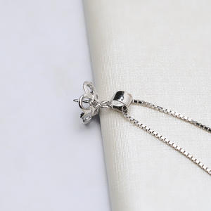 Pendentif en argent S925 avec grand motif Baotou et perle de 11-13 mm, design creux, pour femme, accessoires DIY, plateau vide pour pendentifs et breloques en perles - Product Image 4