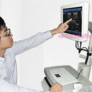 Système d'échographie numérique complet T11 sur chariot, échographe N&B USG pour usage vétérinaire et humain avec sonde - Product Image 2