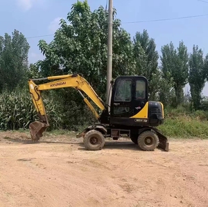 High Quality Hyundai Brand New Excavator Construction 60W-7 Original 6 Ton Hydraulic Excavator Mini <b>Small</b> <b>Wheel</b> Excavator - Product Image 2