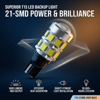 Nouveau TH Howie T15-21SMD-2835 Canbus LED Feu de position/phare arrière 6W 12-24V 810LM Remplacement universel