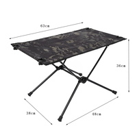Table pliante en alliage d'aluminium 7075, prix d'usine, pour camping, randonnée, pique-nique, tissu en maille Oxford 600D enduit PU, mobilier de parc