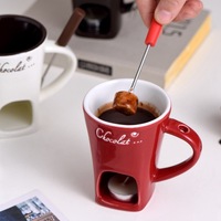 Tasse en céramique moderne et créative avec porte-bougie en forme de biscuit pour cadeaux, bureau, maison et hôtels