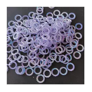 10mm AB Farbe Kristall Acryl Kreis Perlen Transparente Schleim Kristall Schlamm Füller Ornament Zubehör für Haarring Handarbeiten