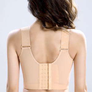 Бюстгальтер ZOYIAME для женщин, большой размер чашки с застежкой на спине, полный охват, кружевной бюстгальтер из шкуры, толстый бюстгальтер с глубокими чашками, беспроводной бюстгальтер с пуш-ап, большие размеры - Product Image 5