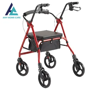 Aluminium legierung AHC-RM037 rote Farbe Behinderte Menschen Einstellbare Walker Rolla tor