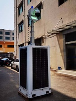 ENERGYFIT C500-7M Torre di Sorveglianza Mobile Solare CCTV con Palo da 7m, Rimorchio IP65 Impermeabile, 4 Pannelli Solari da 230W, 300Ah