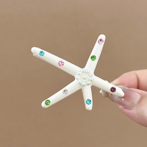 Multiple Models Cute <b>Sweet</b> Exquisite Starfish Shaped Hairpin Cartoon Women's Color Alloy Hairpins Fashion Jewelry Wholesale - Product Image 4