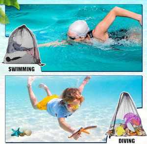 Custom Mesh <b>Drawstring</b> Bag 13 X 15.5 Inch Lock Nylon Net <b>Pouches</b> for Sports Swim Convenient Shopping Bags - Product Image 6