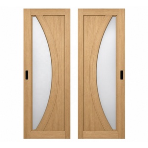 Puertas Interiores PSL OEM con Inserto <span class=keywords><strong>de</strong></span> Vidrio para Dormitorios y Baños, Estructura Sólida, Fabricación a Medida - Product Image 1