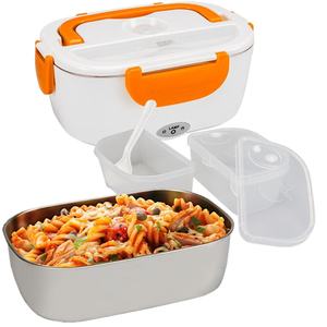 Contenitore per Pranzo in Acciaio Inox con Coperchio Riscaldabile in PP e Borsa per Auto e Casa, <span class=keywords><strong>2</strong></span> Scomparti - Product Image 2