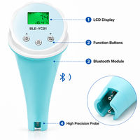 Analyseur de chlore WIFI pour piscine 6 en 1 (Chlore/pH/TDS/EC/ORP/Salinité/TEMP) Moniteur de qualité de l'eau étanche