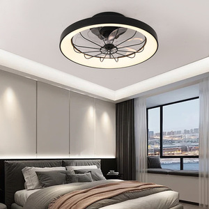 พัดลมเพดาน LED สีดำ ขนาด 52 นิ้ว รุ่นโมเดิร์น 6 ใบพัด พร้อมโคมไฟระย้าตกแต่ง ควบคุมด้วยรีโมท ใช้ไฟ USB ใช้ได้กับรถบ้านและกลางแจ้ง - Product Image 5